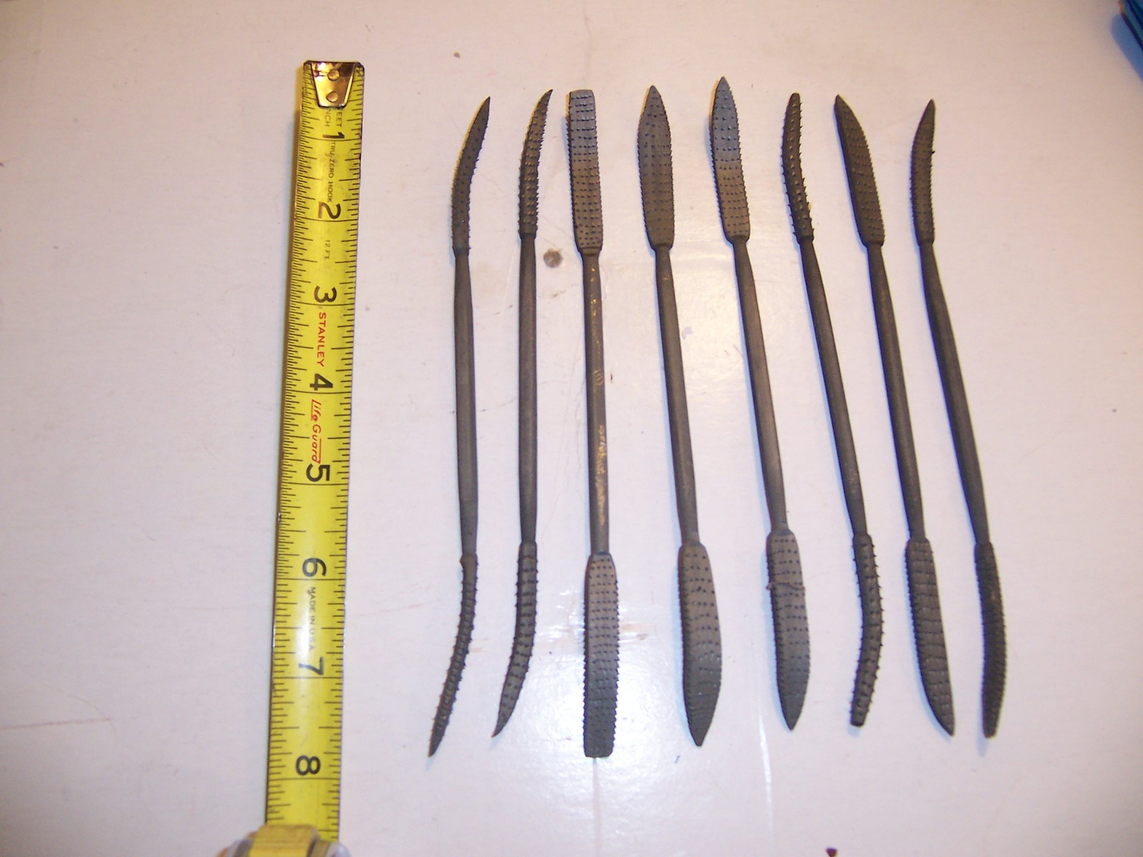 Riffler Rasp Set — 8pc Wood Carving Files, 7-1/2" Long