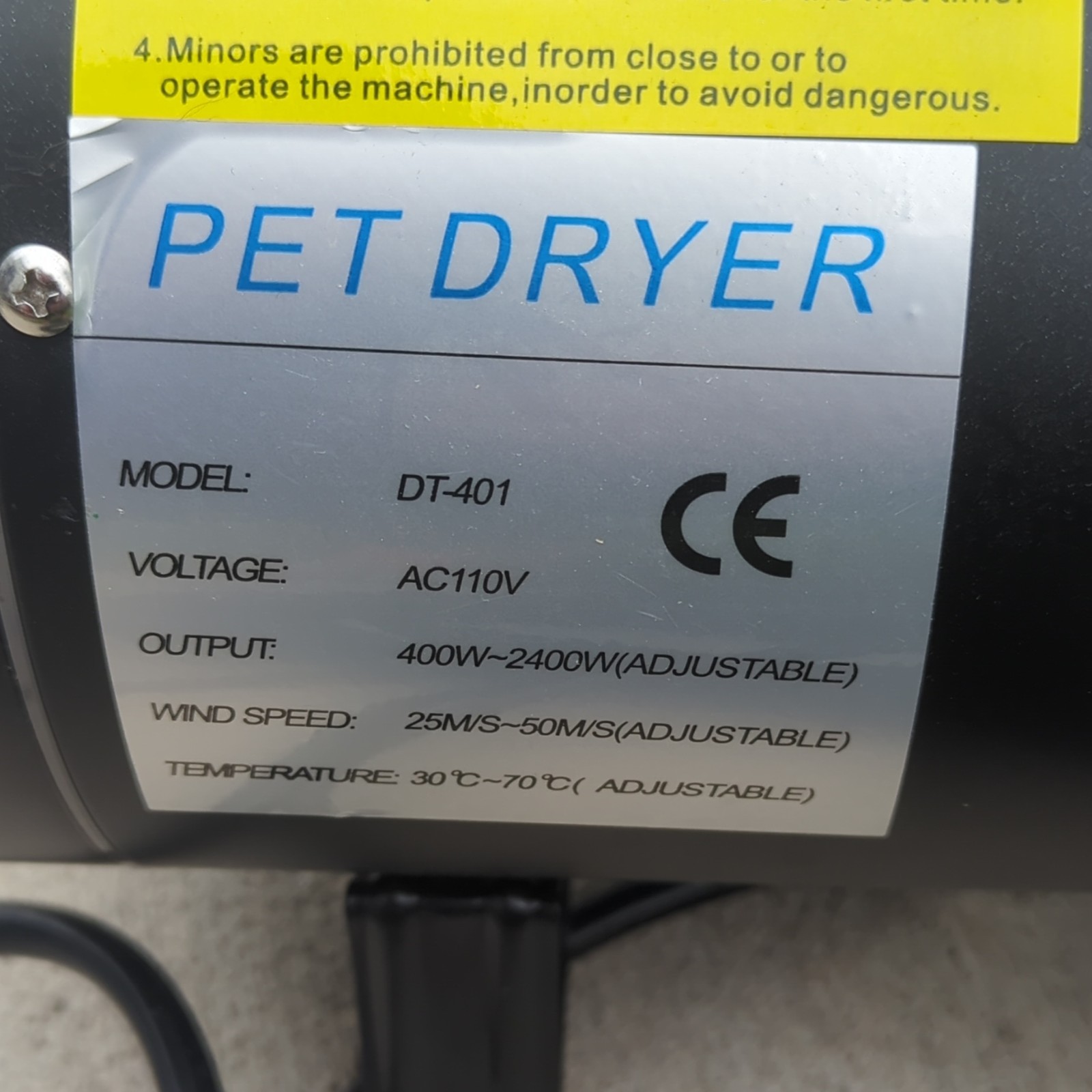 Go Pet Club DT401 Adjustable Dog Grooming Dryer (400W-2400W)