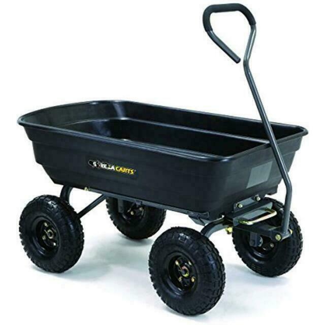 Gorilla Camping Dump Cart - 600 Pound Capacity Garden Cart