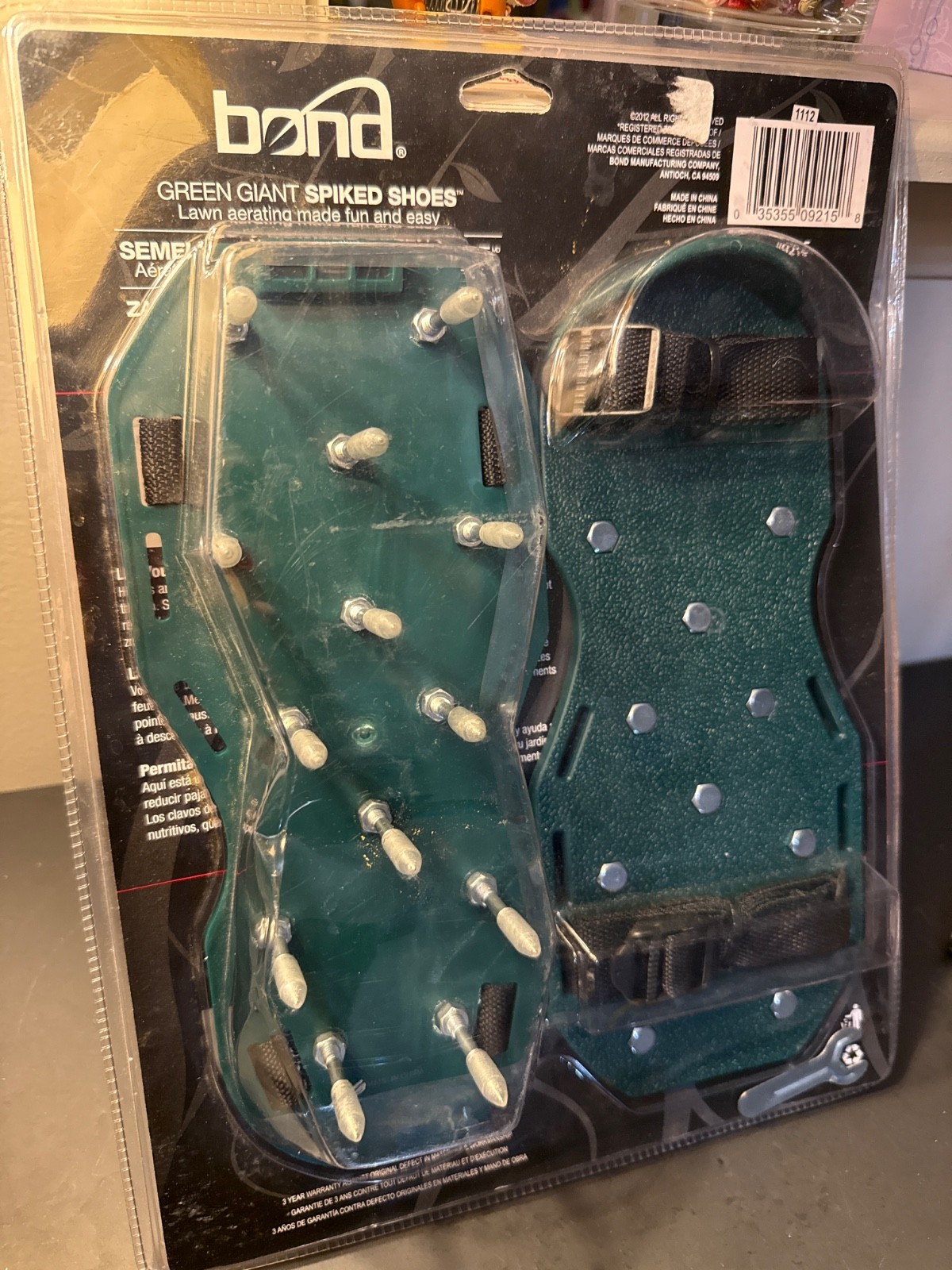 Bond Lawn Grass Aerator Shoes - Adjustable Metal Spikes