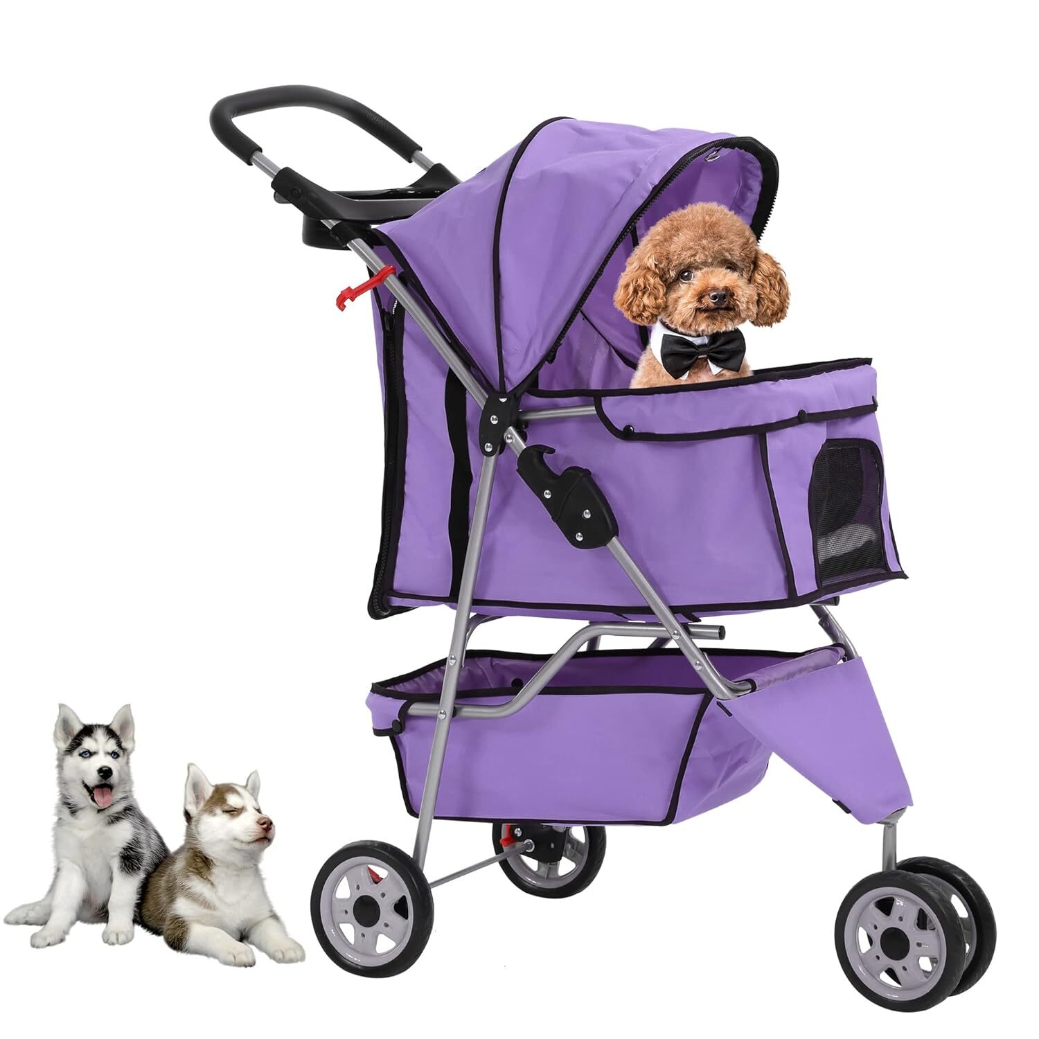 Travel Folding Pet Stroller for Small Medium Dog Cat Jogger,...