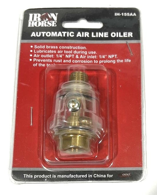 Air Line Oiler IH-155AA Brass 1/4" Iron Horse
