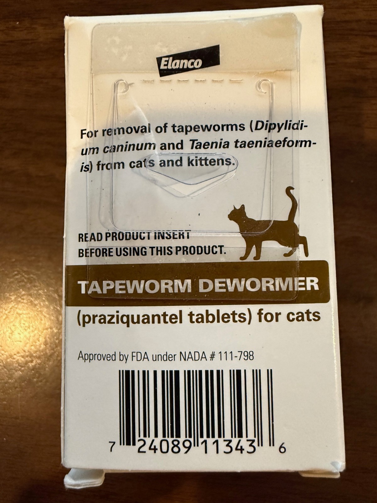 Tapeworm Dewormer for Cats – 3 Praziquantel Tablets for Kitt...