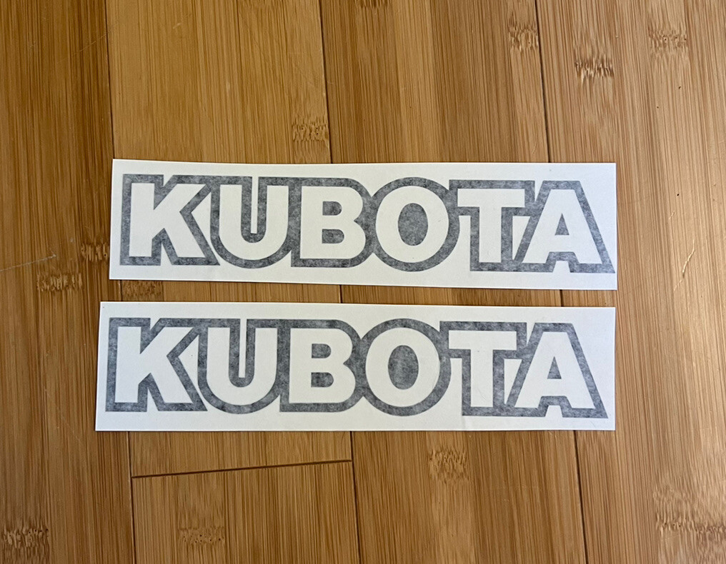 Kubota Tractor Vinyl Decal Sticker Set - Black 9" Wide Decal...