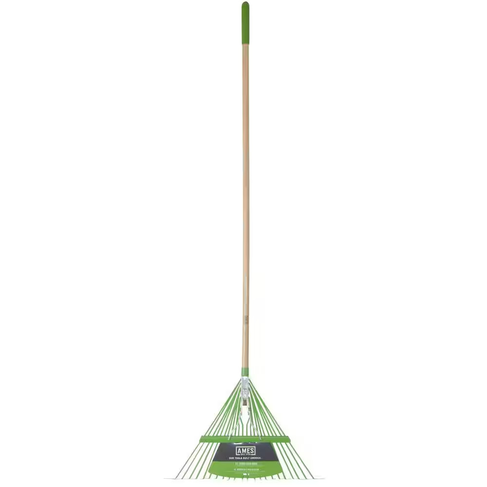 Wooden Leaf Rake - 54 Inches, 22 Teeth