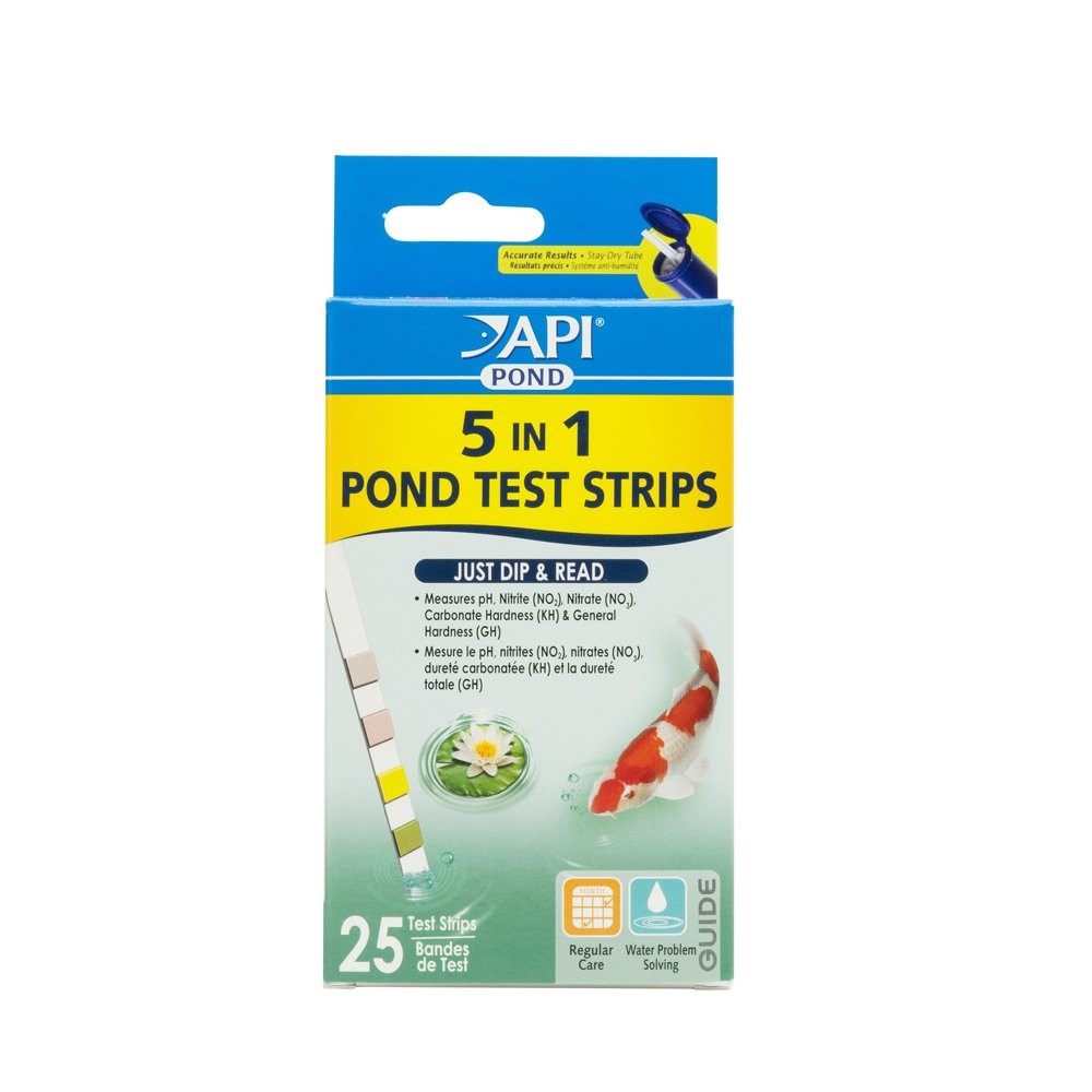 Pond Water Quality Test Kit - 25 Count Strips for Fish Care