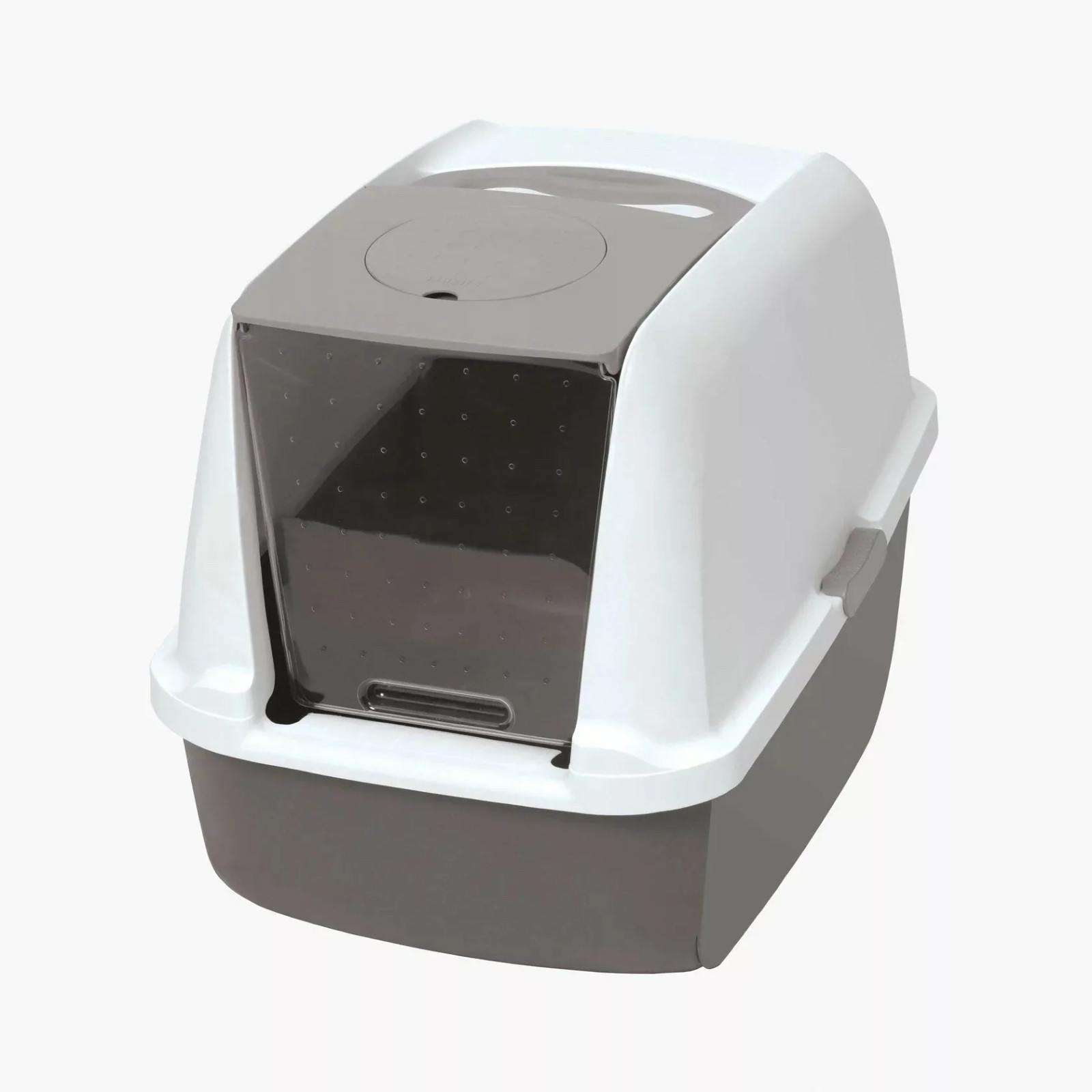 Catit Hooded Cat Litter Pan - Warm Gray