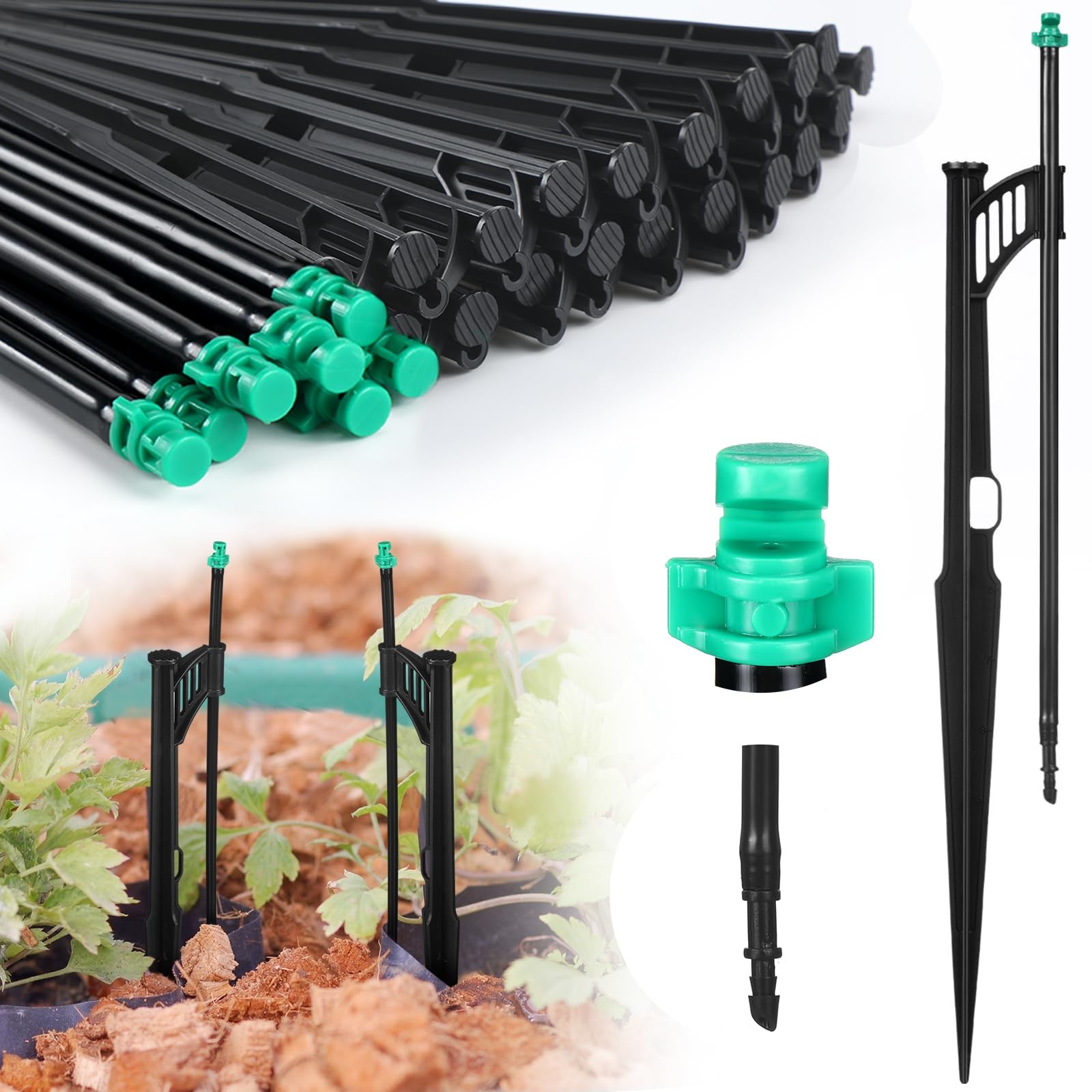 Drip Irrigation Stakes - 12.8 Inch Sprayer Emitters (25 Piec...