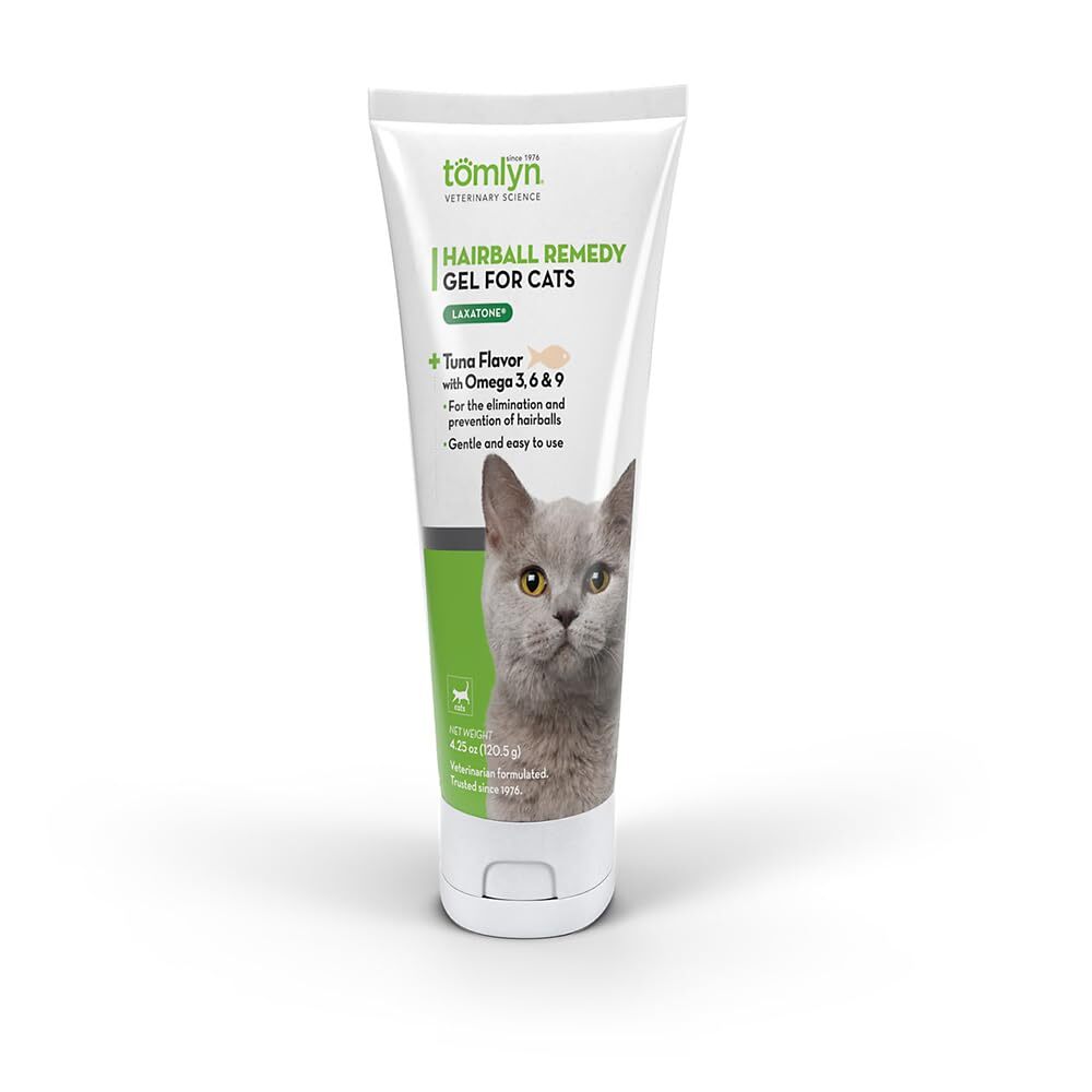 Tomlyn Laxatone Cat Hairball Remedy Oral Gel 4.25 Oz Natural...