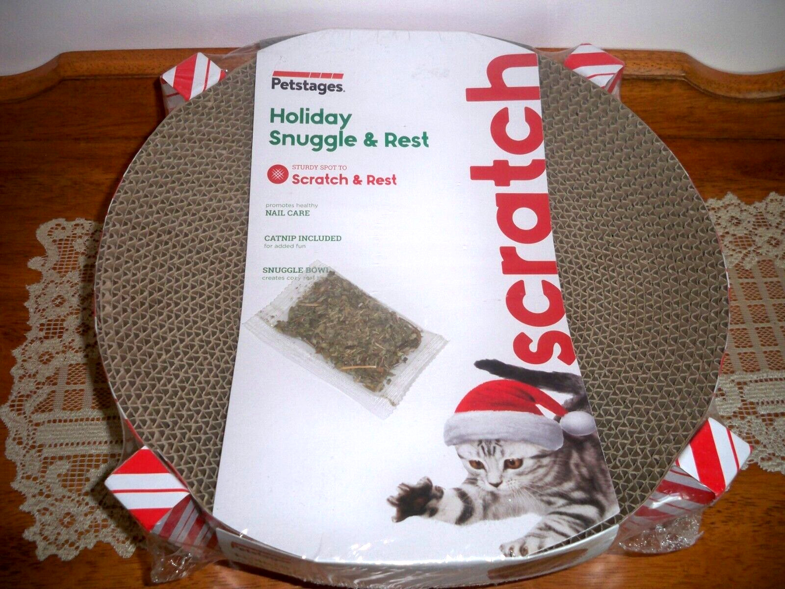Petstages Snuggle Scratch & Rest Corrugated Cardboard Cat Sc...