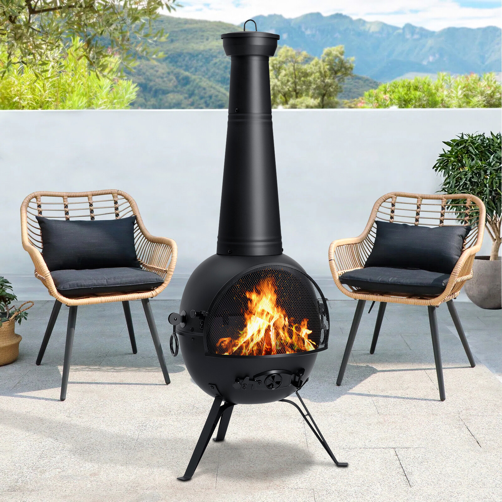 Outdoor Cast Iron Fire Pit Heater Lid USA