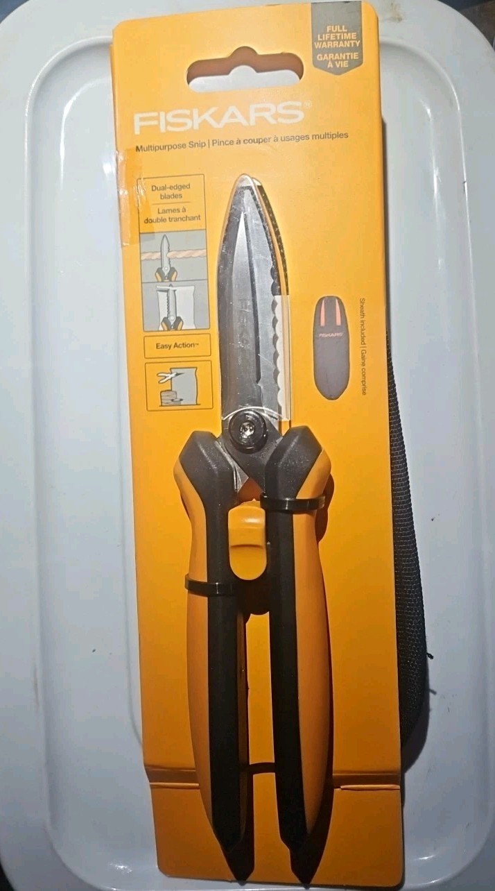 Fiskars Garden Multipurpose Snips - Black/Orange Sheathed To...