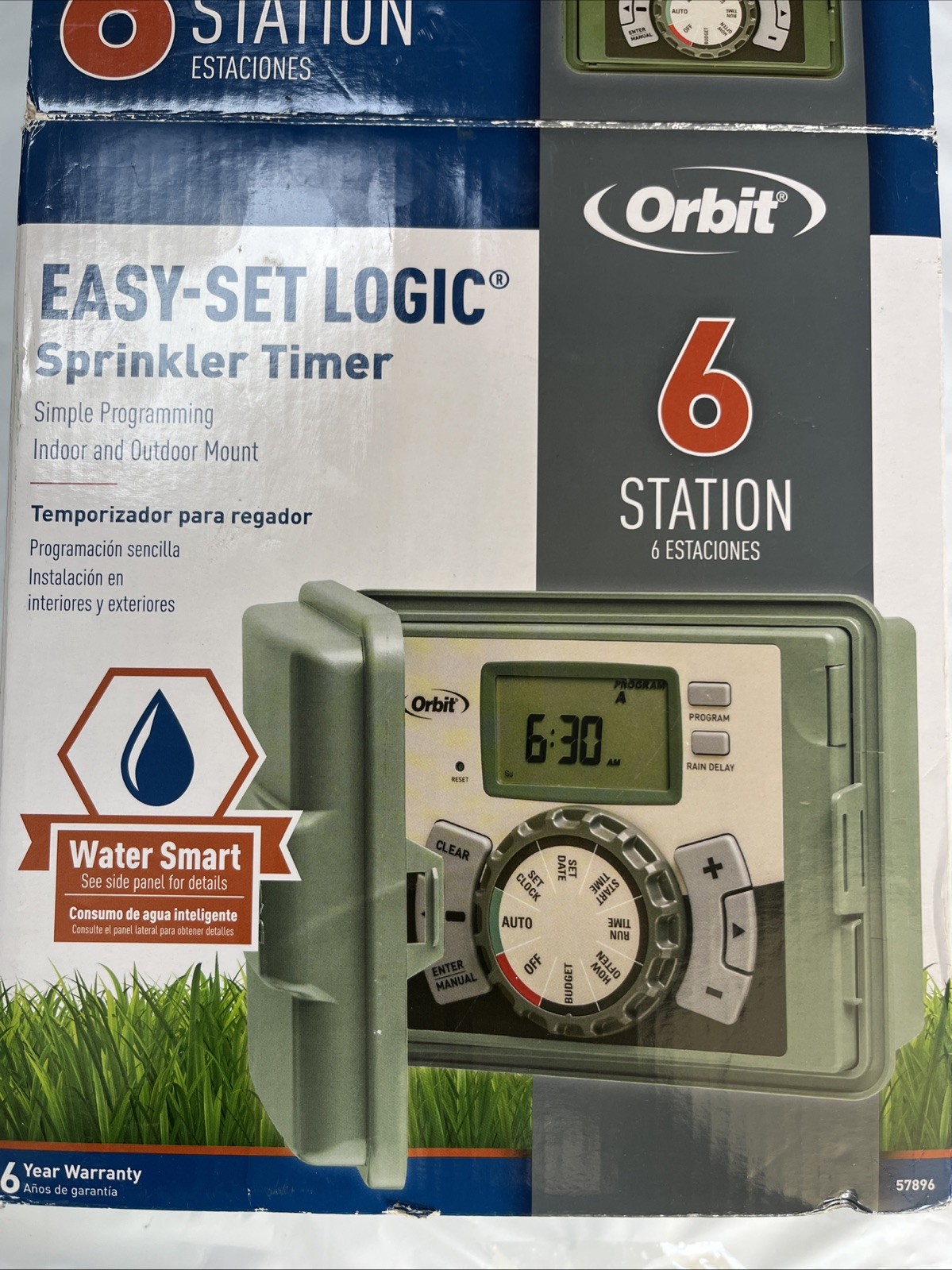 Orbit Logic Indoor/Outdoor Sprinkler Timer - 6-Station Timer