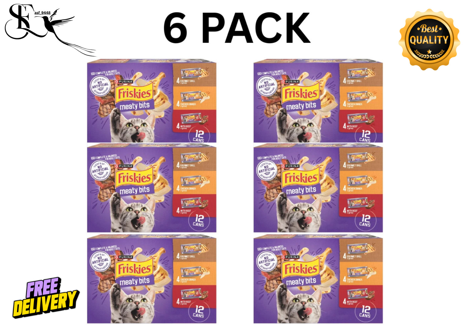 Friskies Gravy Variety Pack Meaty Bits Wet Cat Food 12 Cans...