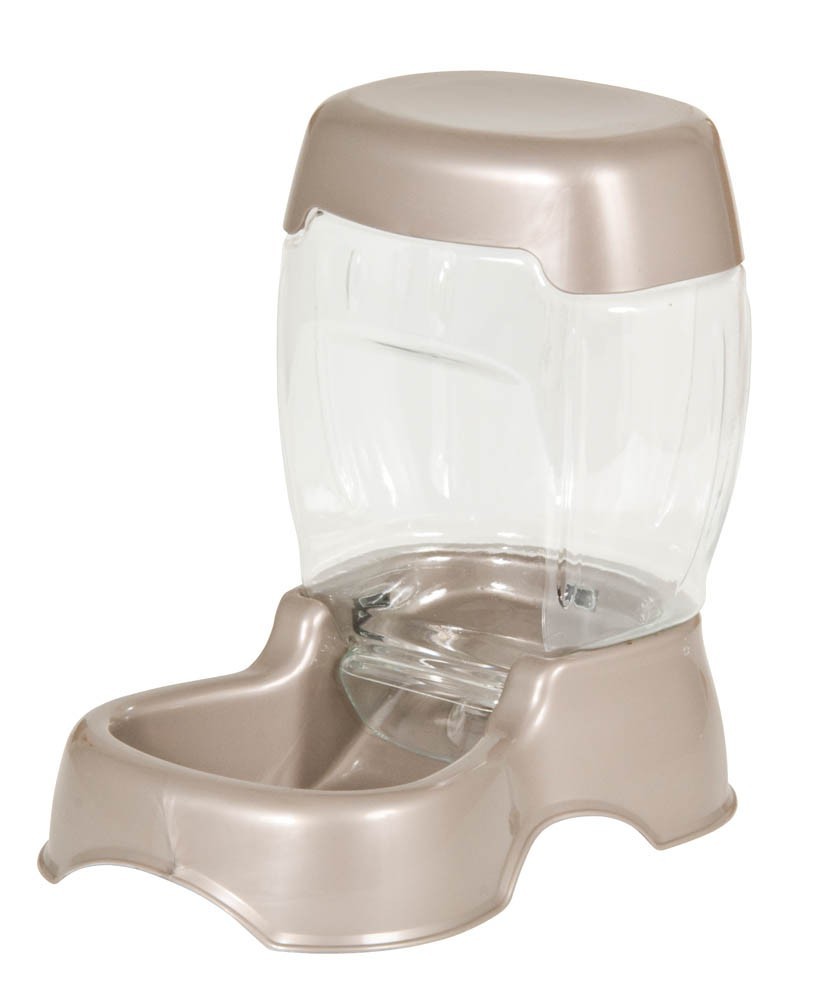 Petmate Cafe Feeder Pearl Tan 3 lb Food Storage Hopper Dog a...