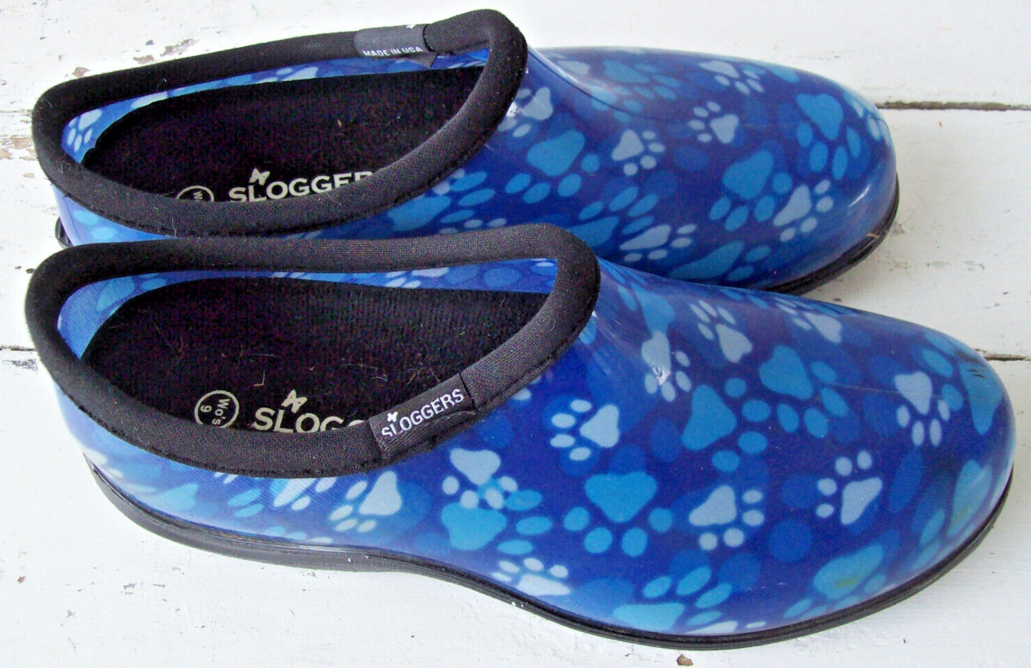 Sloggers Women's Waterproof Rain Garden Shoes - Blue Paw Pri...