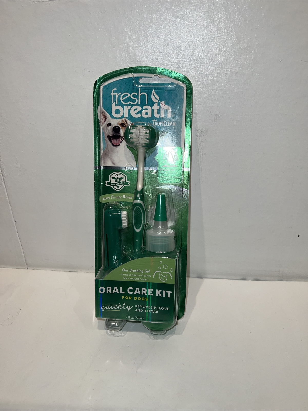 TropiClean Fresh Breath Oral Care Kit for Dogs - Plaque & Ta...
