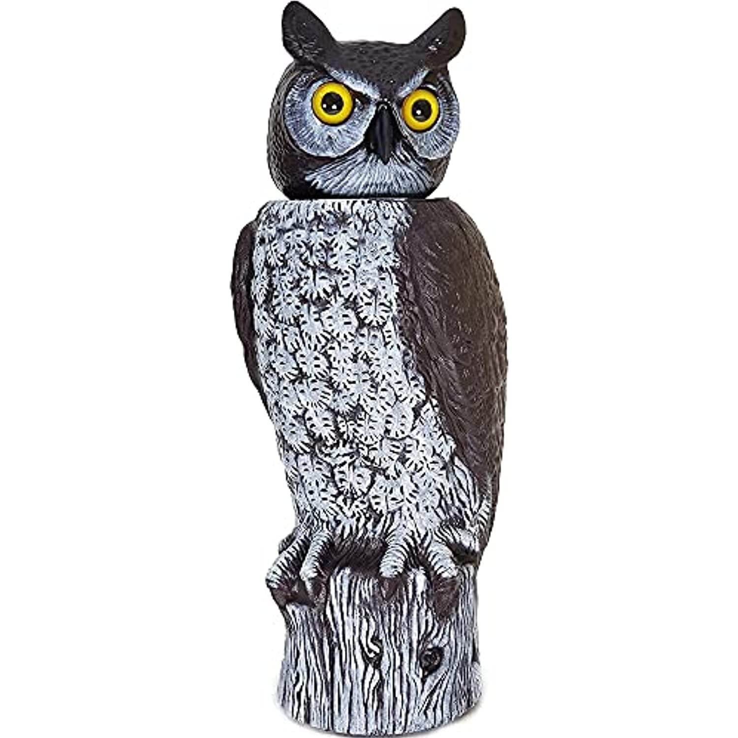Dalen Natural Enemy Scarecrow Owl Decoy Rotating Head - 360°...
