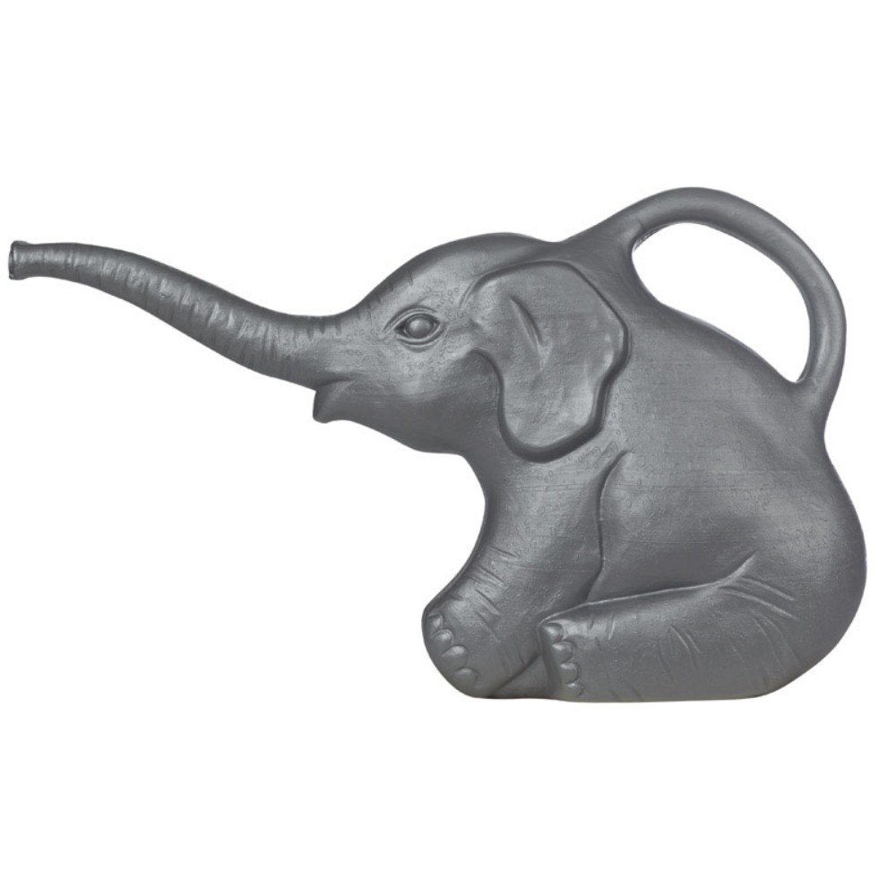 Living Accents Gray Elephant Watering Can - 2 Quart Resin