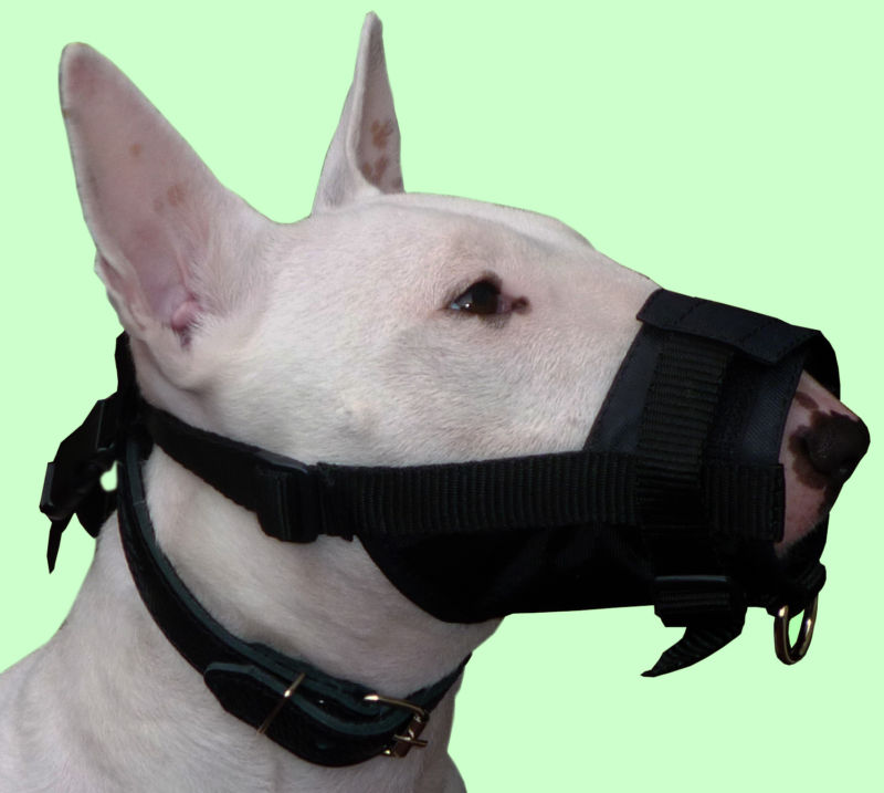 Adjustable Black Dog Muzzle, 7.5"-10" Snout Size, Medium Cap...