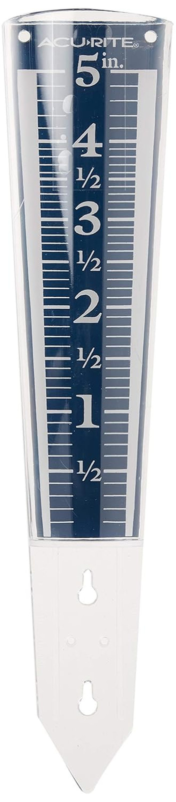 AcuRite 00850A2 5" Capacity Easy-Read Rain Gauge