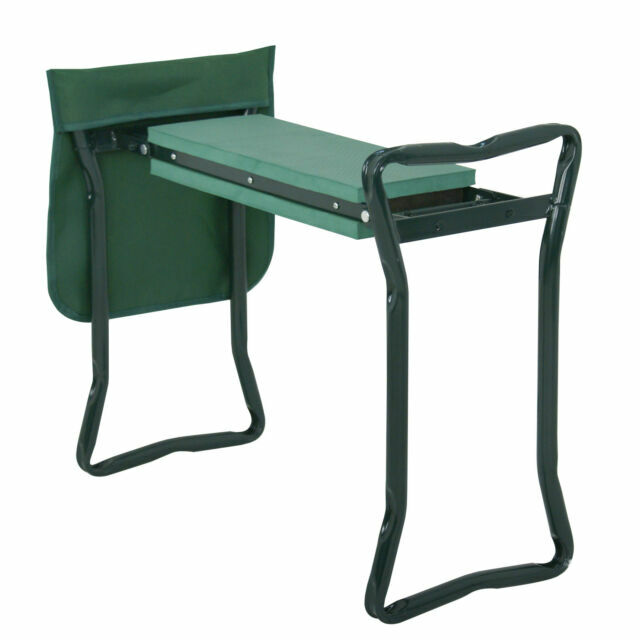 Garden Kneeler Seat with Kneeling Pad & Tool Pouch Bench